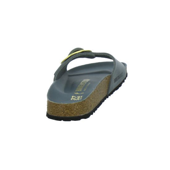 Birkenstock Pantoletten Damen Madrid Big Buckle Denim