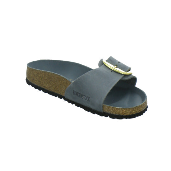 Birkenstock Pantoletten Damen Madrid Big Buckle Denim