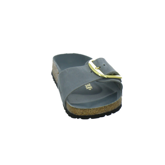 Birkenstock Pantoletten Damen Madrid Big Buckle Denim