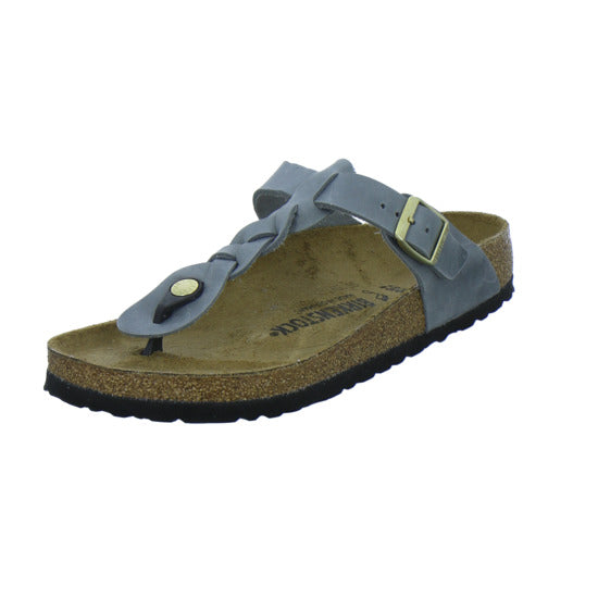 Birkenstock Pantoletten Damen Gizeh Braided Denim