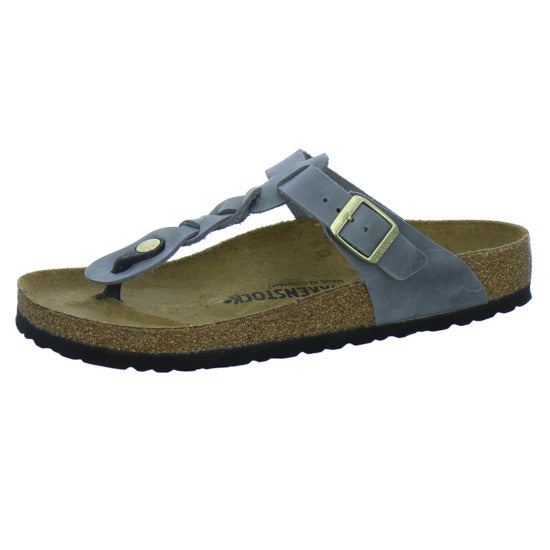 Birkenstock Pantoletten Damen Gizeh Braided Denim