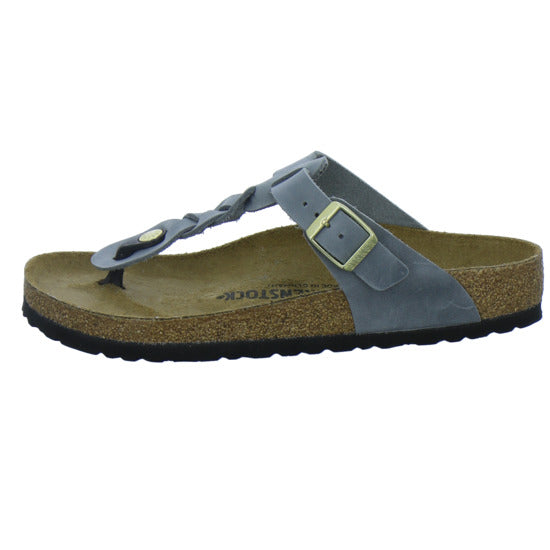 Birkenstock Pantoletten Damen Gizeh Braided Denim