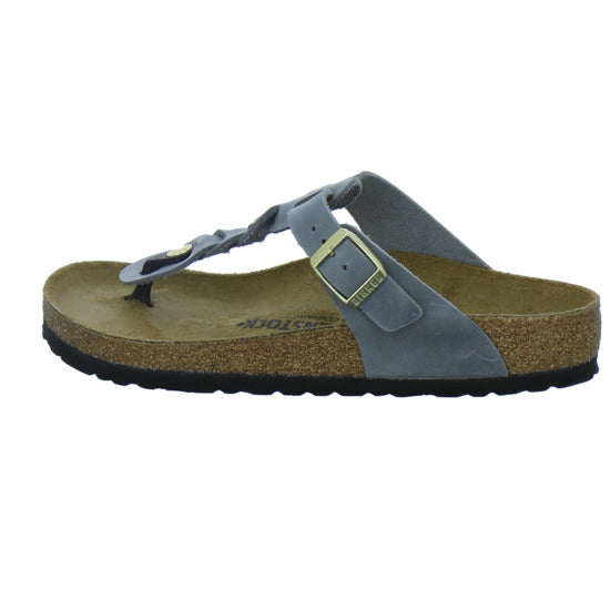 Birkenstock Pantoletten Damen Gizeh Braided Denim