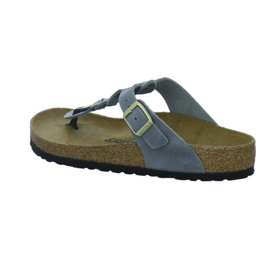 Birkenstock Pantoletten Damen Gizeh Braided Denim