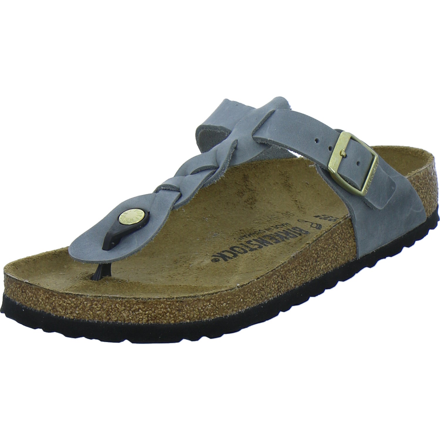 Birkenstock Pantoletten Damen Gizeh Braided Denim