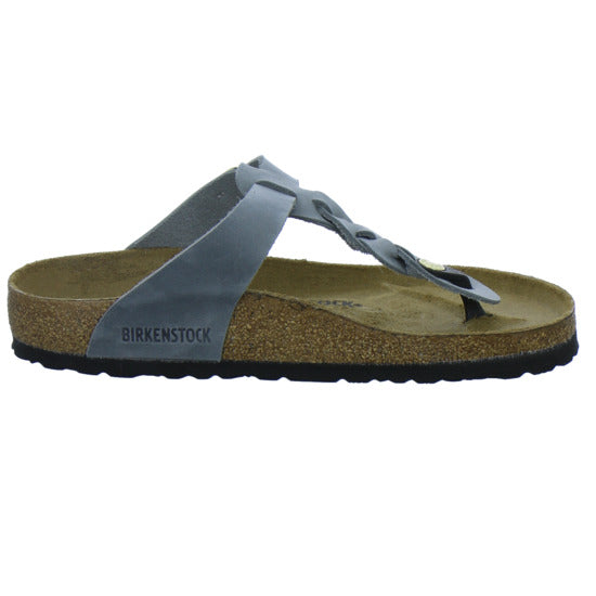 Birkenstock Pantoletten Damen Gizeh Braided Denim