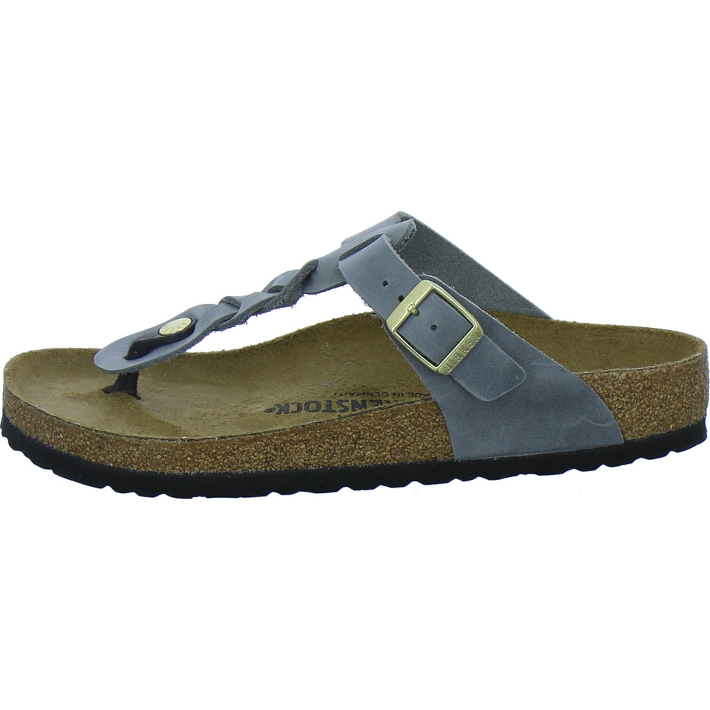 Birkenstock Pantoletten Damen Gizeh Braided Denim