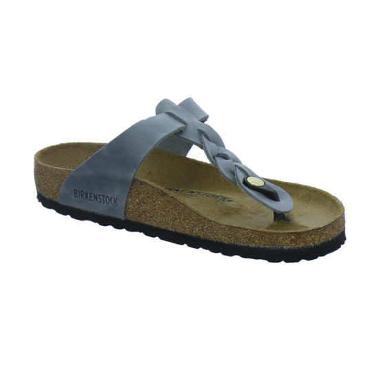 Birkenstock Pantoletten Damen Gizeh Braided Denim