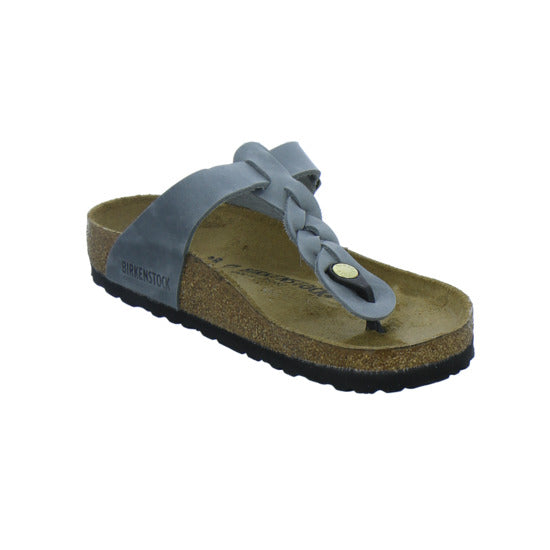 Birkenstock Pantoletten Damen Gizeh Braided Denim