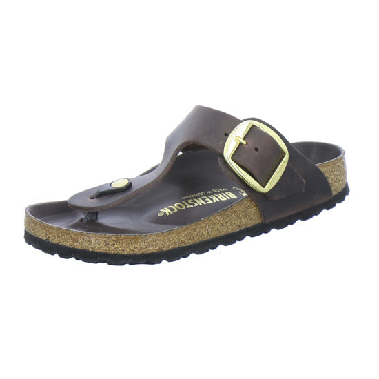 Birkenstock Pantoletten Damen Gizeh Big Buckle Dunkelbraun