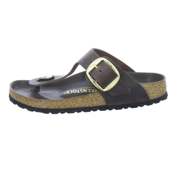 Birkenstock Pantoletten Damen Gizeh Big Buckle Dunkelbraun