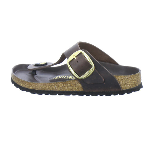 Birkenstock Pantoletten Damen Gizeh Big Buckle Dunkelbraun