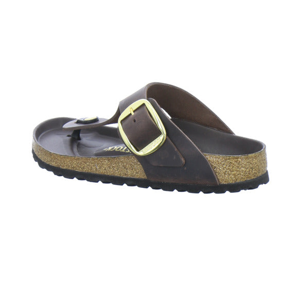 Birkenstock Pantoletten Damen Gizeh Big Buckle Dunkelbraun