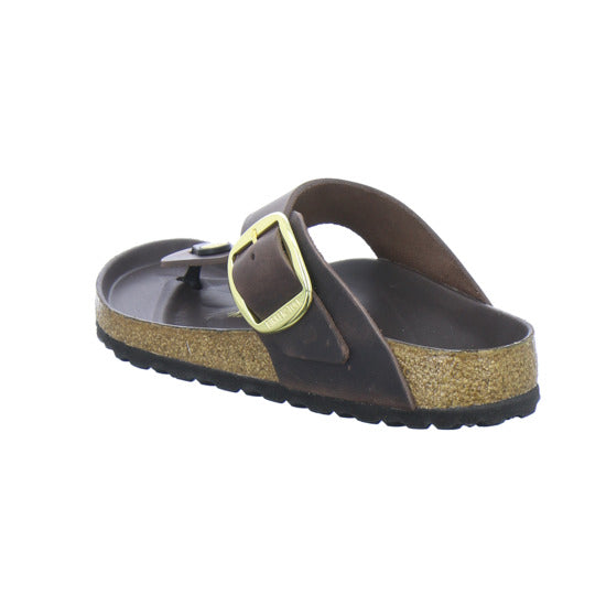 Birkenstock Pantoletten Damen Gizeh Big Buckle Dunkelbraun