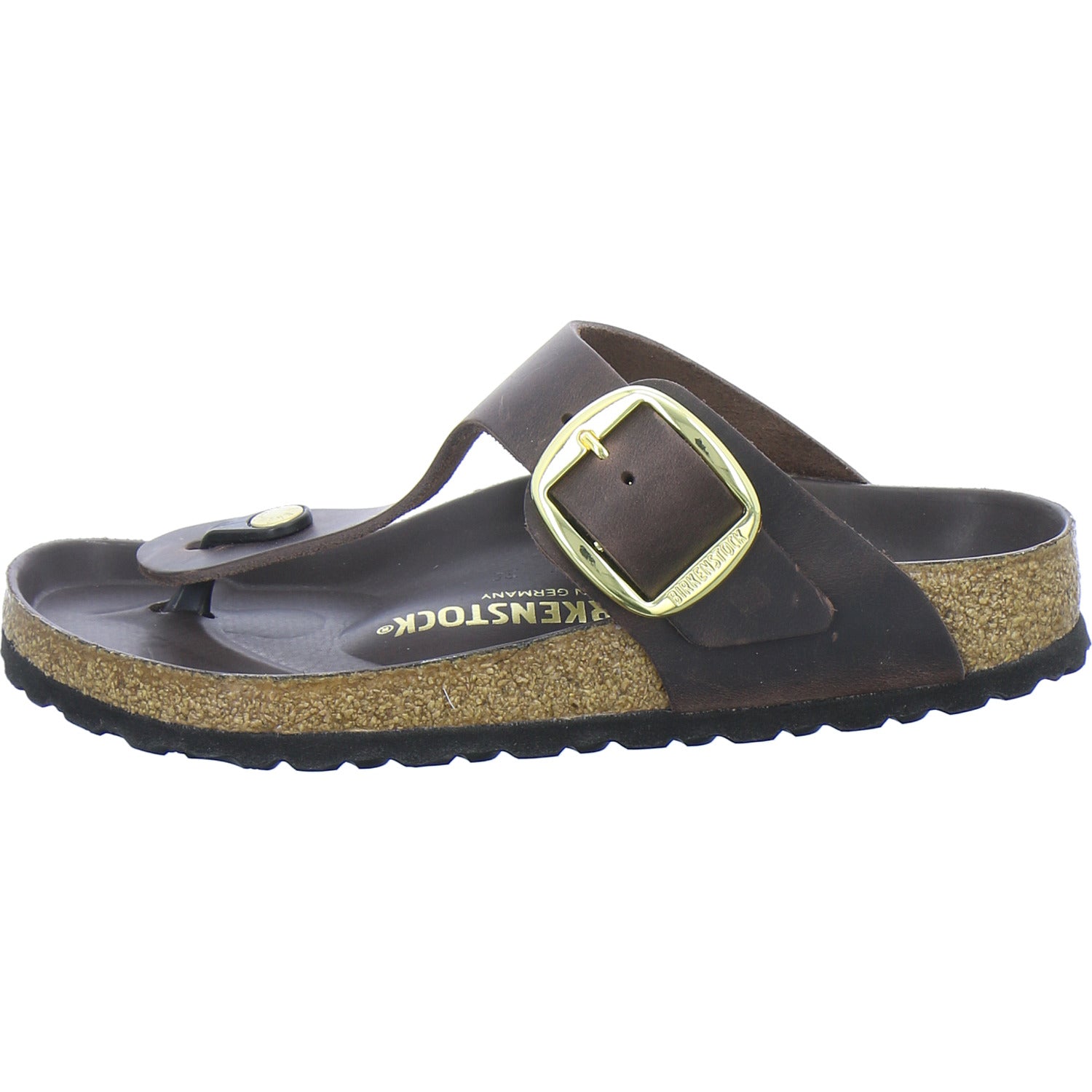 Birkenstock Pantoletten Damen Gizeh Big Buckle Dunkelbraun