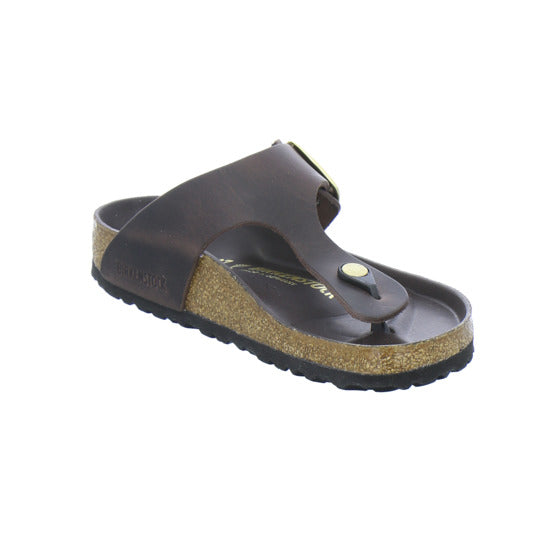 Birkenstock Pantoletten Damen Gizeh Big Buckle Dunkelbraun