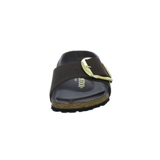 Birkenstock Pantoletten Damen Madrid Big Buckle Dunkelbraun
