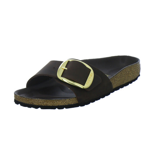 Birkenstock Pantoletten Damen Madrid Big Buckle Dunkelbraun