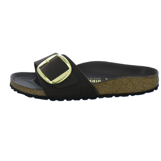 Birkenstock Pantoletten Damen Madrid Big Buckle Dunkelbraun