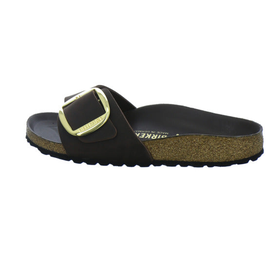Birkenstock Pantoletten Damen Madrid Big Buckle Dunkelbraun