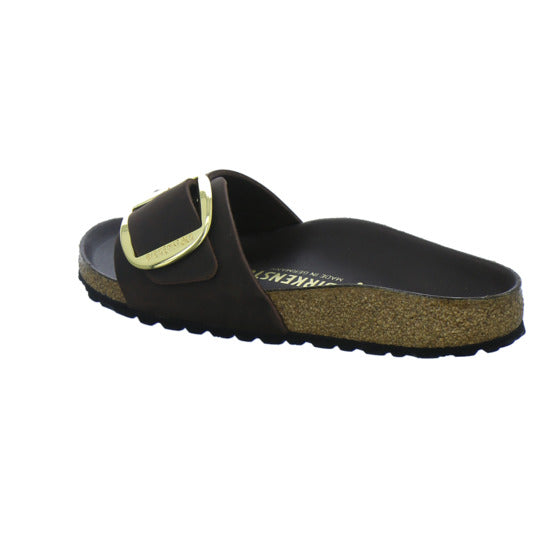 Birkenstock Pantoletten Damen Madrid Big Buckle Dunkelbraun