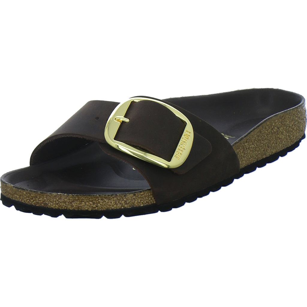 Birkenstock Pantoletten Damen Madrid Big Buckle Dunkelbraun