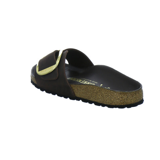 Birkenstock Pantoletten Damen Madrid Big Buckle Dunkelbraun