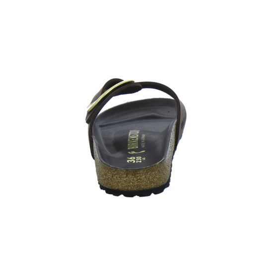 Birkenstock Pantoletten Damen Madrid Big Buckle Dunkelbraun