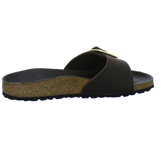 Birkenstock Pantoletten Damen Madrid Big Buckle Dunkelbraun