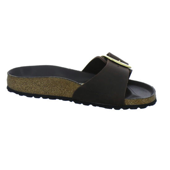 Birkenstock Pantoletten Damen Madrid Big Buckle Dunkelbraun