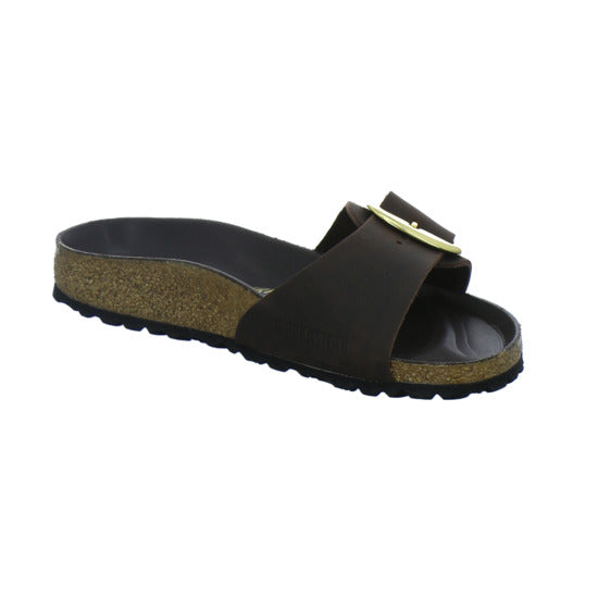 Birkenstock Pantoletten Damen Madrid Big Buckle Dunkelbraun