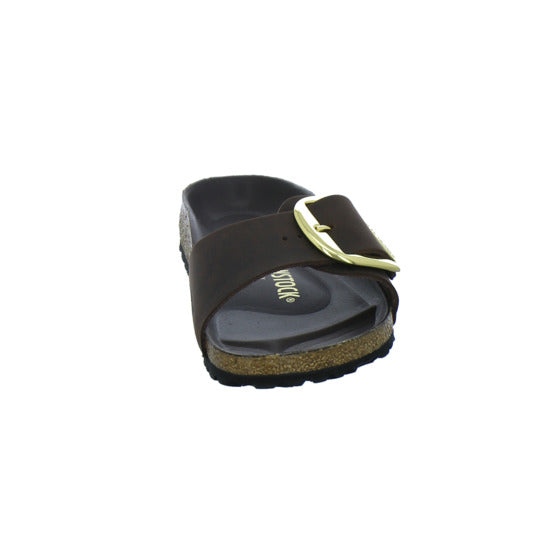 Birkenstock Pantoletten Damen Madrid Big Buckle Dunkelbraun