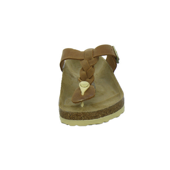 Birkenstock Gizeh Pantoletten Mittelbraun - 360° Ansicht