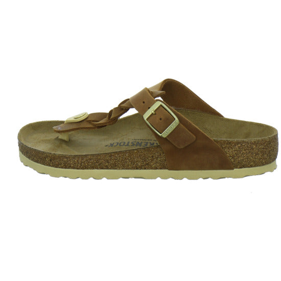 Birkenstock Gizeh Pantoletten Mittelbraun - 360° Ansicht