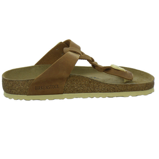 Birkenstock Gizeh Pantoletten Mittelbraun - 360° Ansicht