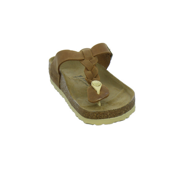 Birkenstock Gizeh Pantoletten Mittelbraun - 360° Ansicht