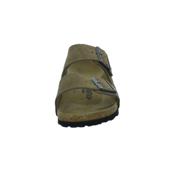Birkenstock Pantoletten Damen Arizona Velour Hellbraun