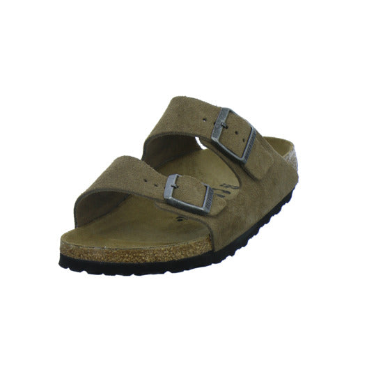 Birkenstock Pantoletten Damen Arizona Velour Hellbraun