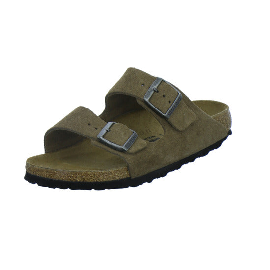 Birkenstock Pantoletten Damen Arizona Velour Hellbraun