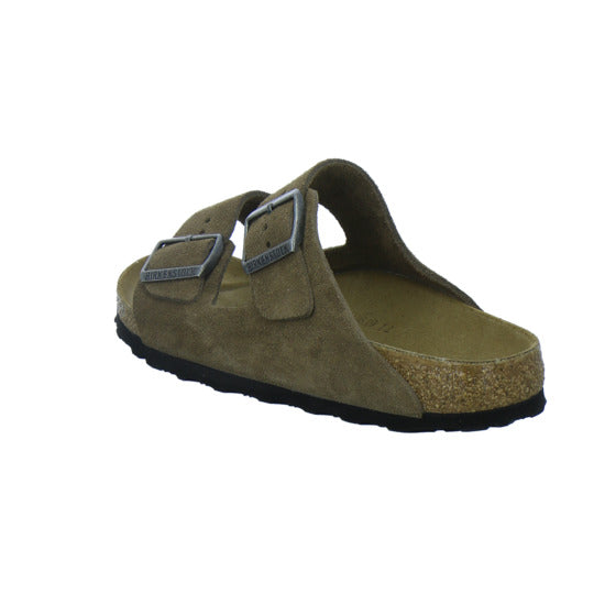 Birkenstock Pantoletten Damen Arizona Velour Hellbraun