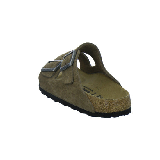 Birkenstock Pantoletten Damen Arizona Velour Hellbraun