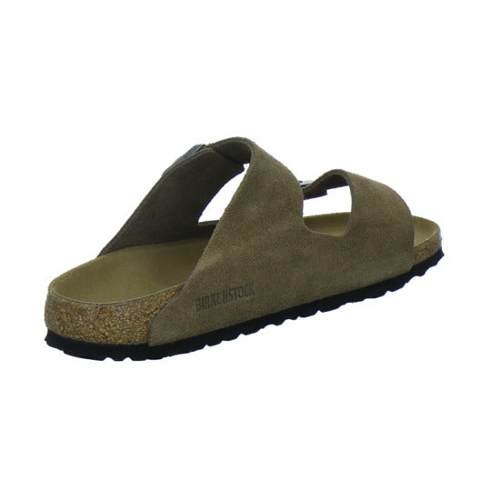 Birkenstock Pantoletten Damen Arizona Velour Hellbraun