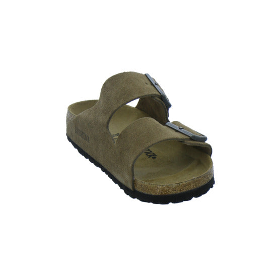 Birkenstock Pantoletten Damen Arizona Velour Hellbraun
