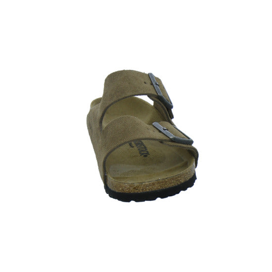 Birkenstock Pantoletten Damen Arizona Velour Hellbraun