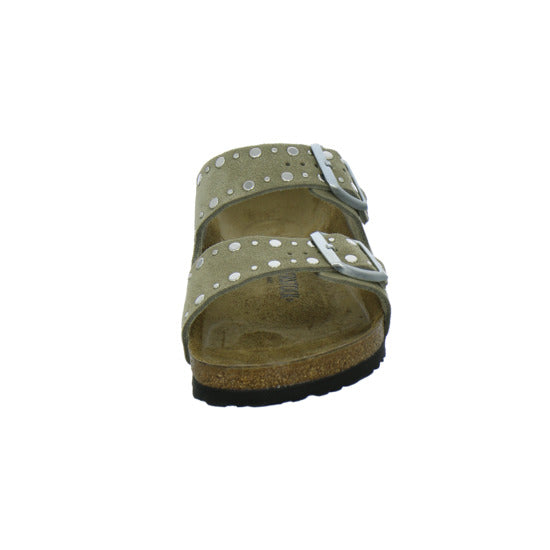 Birkenstock Arizona Rivet Pantoletten taupe - 360° Ansicht