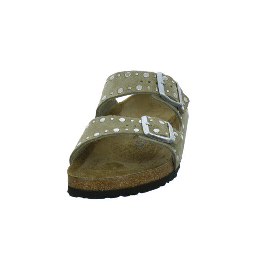 Birkenstock Arizona Rivet Pantoletten taupe - 360° Ansicht