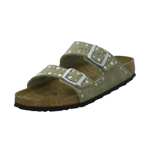Birkenstock Arizona Rivet Pantoletten taupe - 360° Ansicht