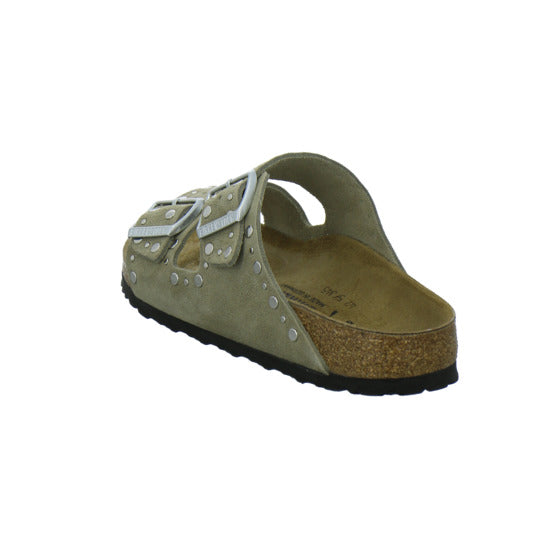 Birkenstock Arizona Rivet Pantoletten taupe - 360° Ansicht