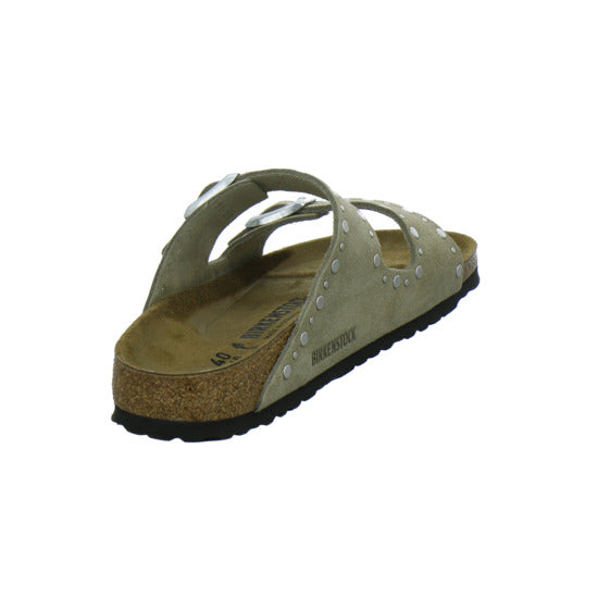 Birkenstock Arizona Rivet Pantoletten taupe - 360° Ansicht
