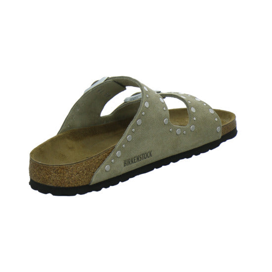 Birkenstock Arizona Rivet Pantoletten taupe - 360° Ansicht
